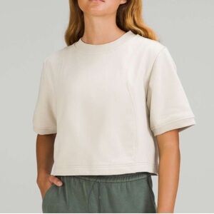 NWT LULULEMON Cotton French Terry + Swift Top Natural Ivory Sz 2